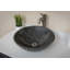 Lavabo de salle de bain vasque circulaire en granit noir / gris 16,5 po Eden Bath