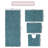 Schoenberger Floral Design Bath Rugs (Set of 4)-939678023