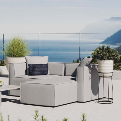 Ensemble de causeuse et repose-pieds de patio Saybrook