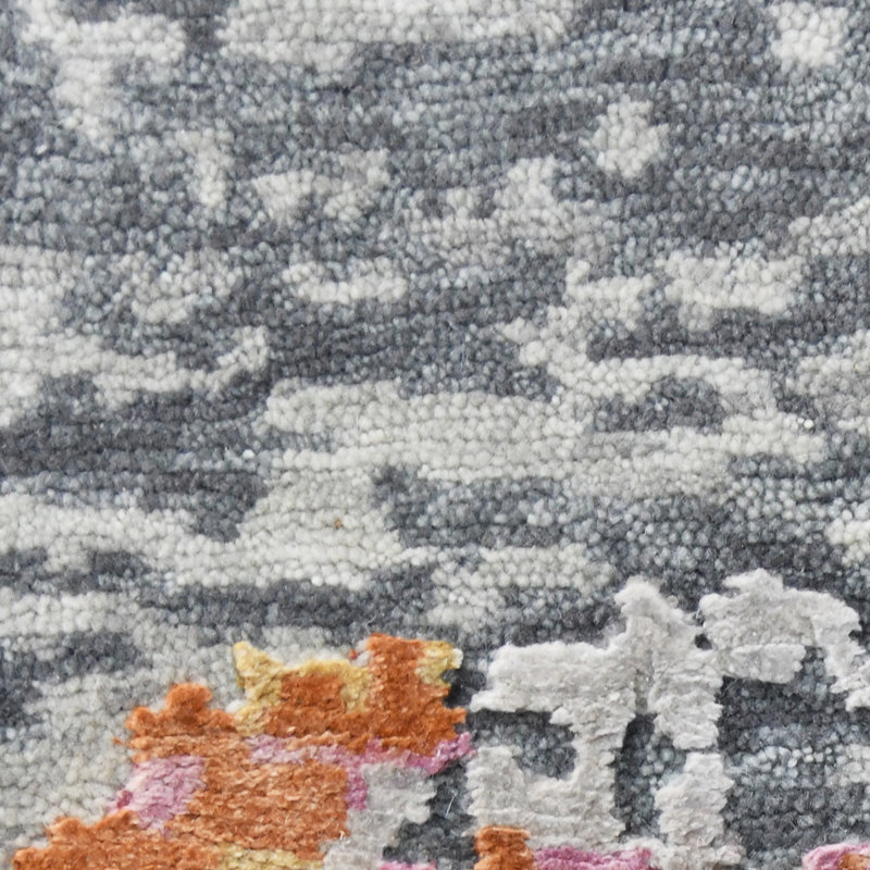 Essence Abstract Area Rug in Pink, Rectangle 9' x 12'