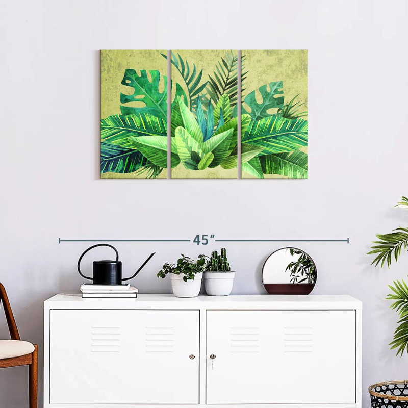 Jungle Greenery, reproduction d'art sur toile, H 20 po x l 33 po x 1,25 po