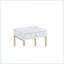 Blanc et blanc Table basse moderne en laiton avec rangement à tiroirs, table d'appoint peu encombrante pour petits espaces