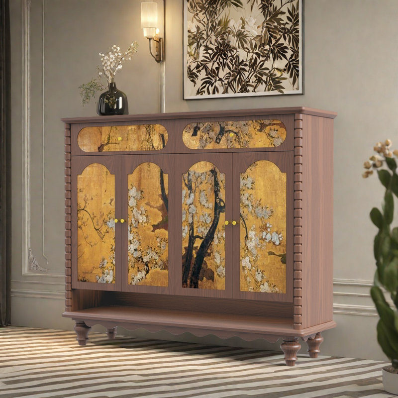 Armoire de rangement française pour chaussures, Noyer