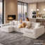 130" Oversized U-Shaped Modular Corduroy Cloud Couch, Plush Compression Sectional Sofa with High-Density Memory Foam, Deep Seat Boneless Sofa, Tool-Free Assembly-1659586742