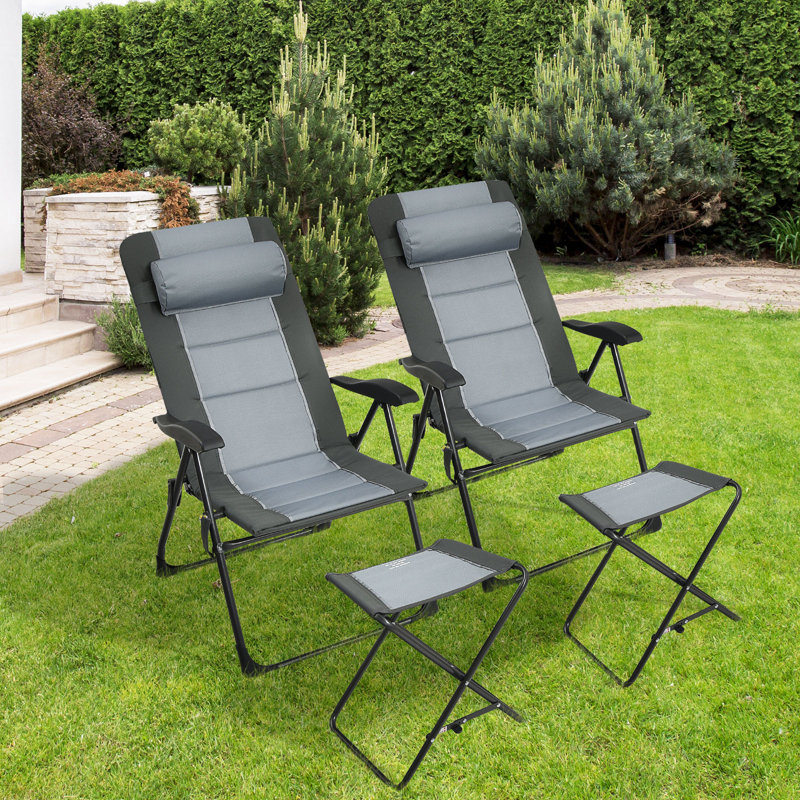 Brender Folding Patio Dining Armchair with Cushion