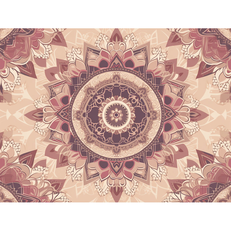 Jeté , L 80 po x l 60 po, Rose / Beige, Floral