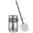 14" Brushed Nickel Toilet Brush and Holder