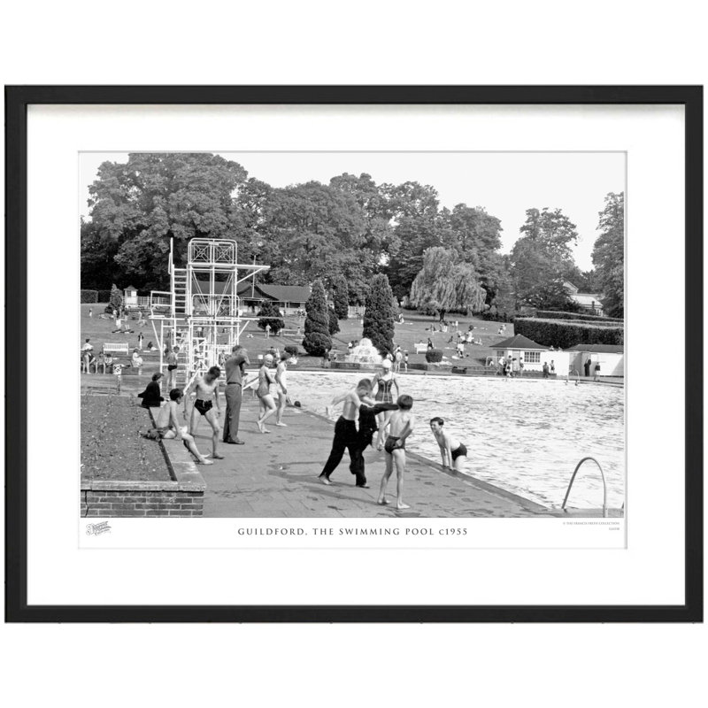 Guildford, The Swimming Pool C1955 by Francis Frith - Single Picture Frame Print, 28cm H x 36cm W x 2.3cm D
