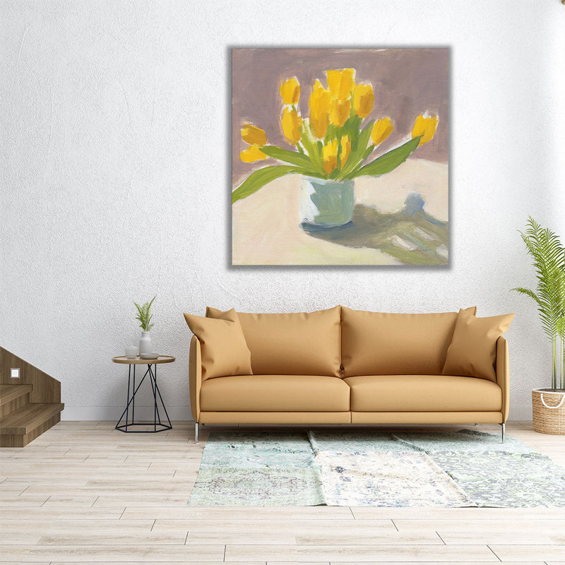 «Sunny Tulips», reproduction d'art sur toile, H 12 po x l 12 po