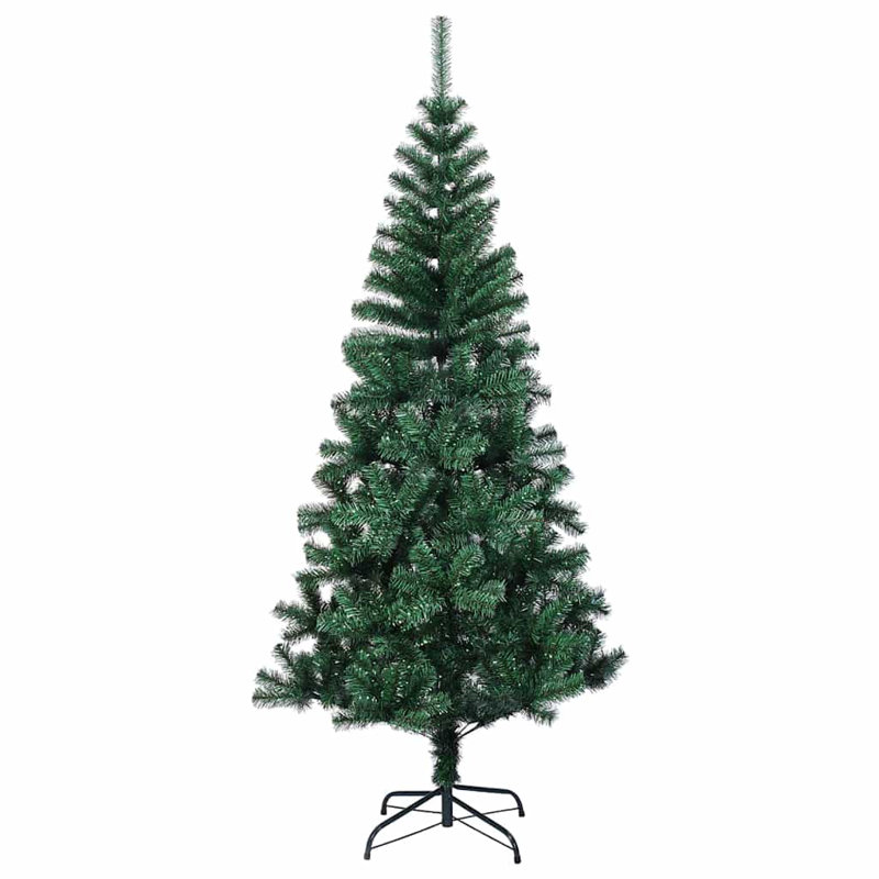 Artificial Pre-lit Christmas Tree Green PVC and Metal, 120cm H