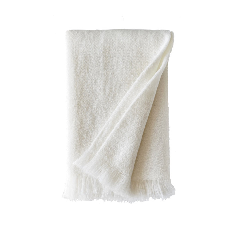 Hand Woven Blanket, Cream