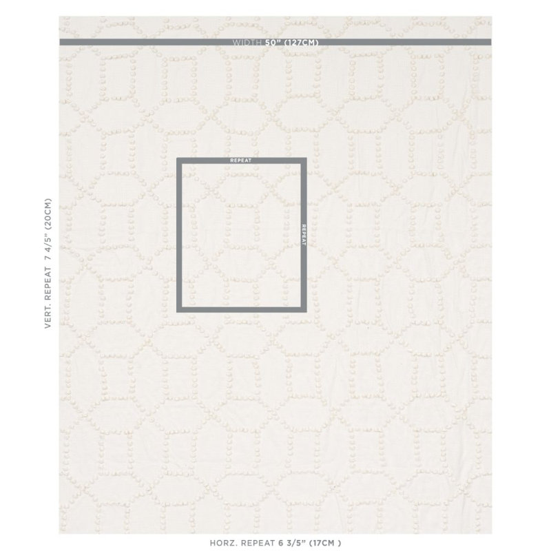 Vento Embroidery Fabric, Ivory