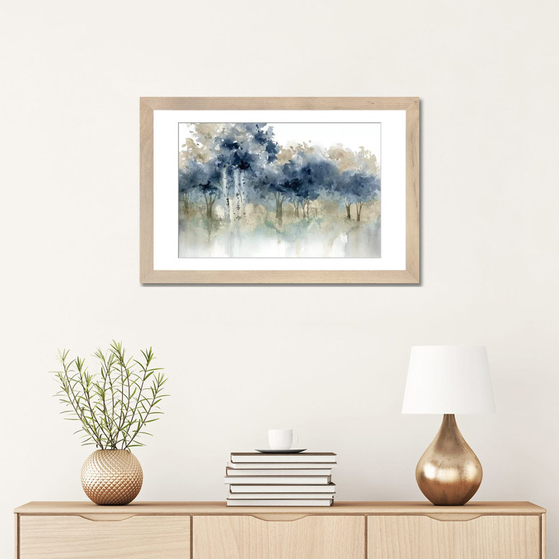 « Water » par Carol Robinson - impression sur toile tendue, H 16 po x l 24 po, Framed Print, Natural Wood