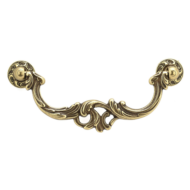 Poignée tombante en laiton massif 4 1/4 po Louis XV Classic