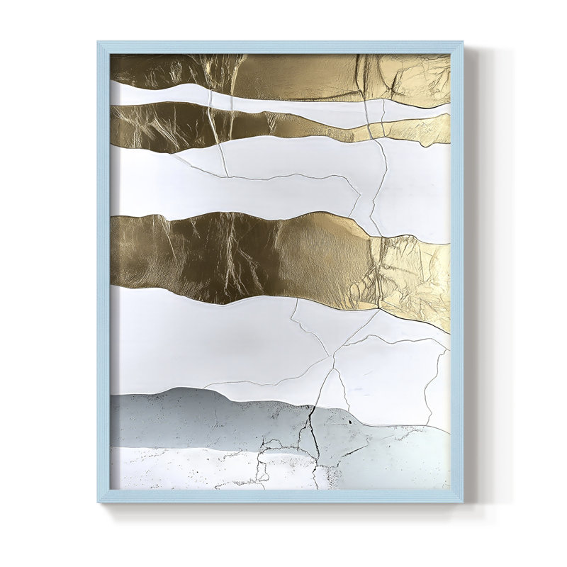 Impression abstraite encadrée, prête à être suspendue, fabriquée aux États-Unis, Bleu, H 29 po x P 23 po