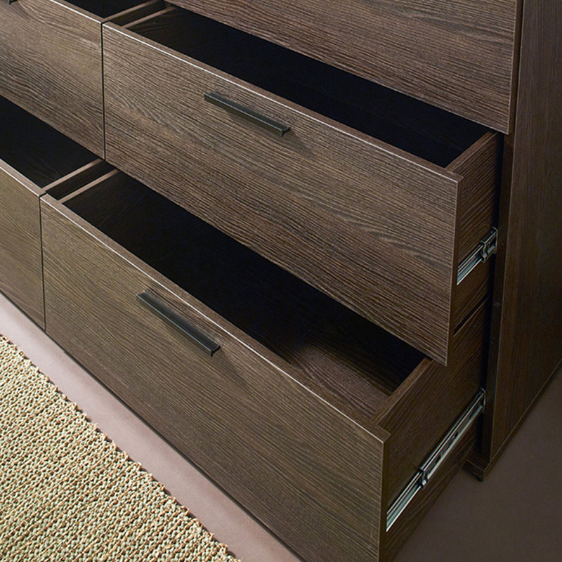 Morgan Three-Drawer Modular Jumbo Chest, Brown