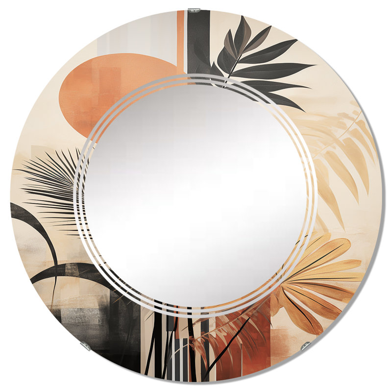 Jacksonia - Miroir mural moderne rond, 32 po x 32 po