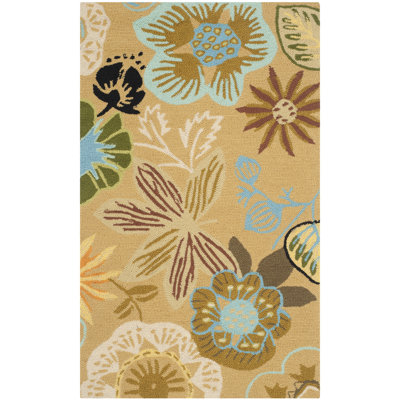 Tapis performance à motif floral crocheté à la main Doyle