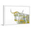 « Yellow Steer »-impression de peinture encadrée sur papier-19766564
