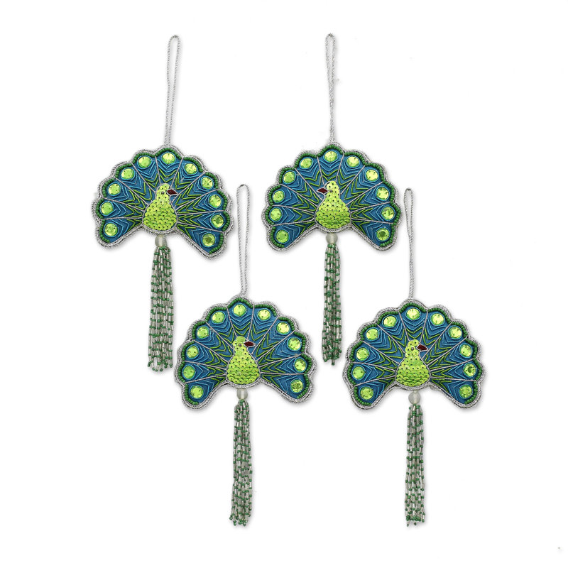 Figurine suspendue à billes glorious peacock