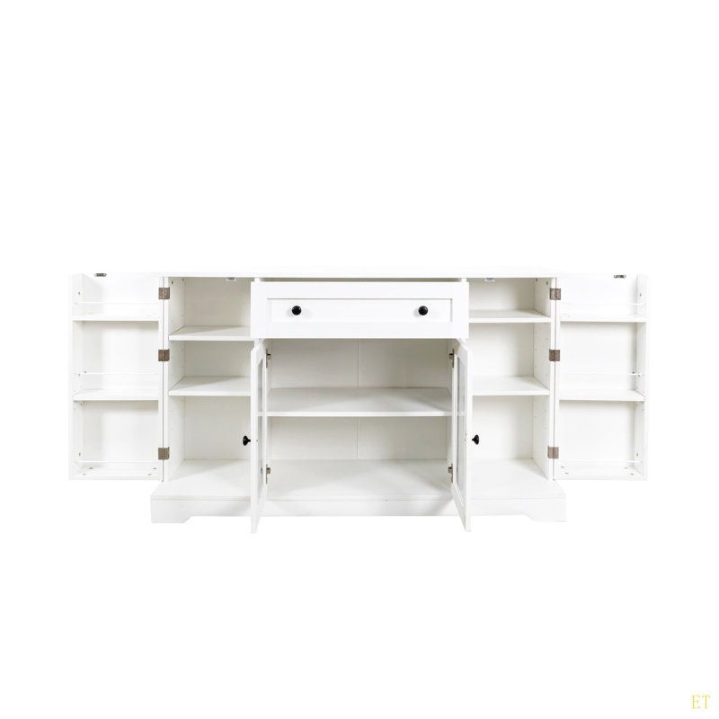 Buffet avec rangement, buffet moderne avec portes, armoire à café avec tiroir et tablette réglable pour la cuisine, la salle à manger et le salon