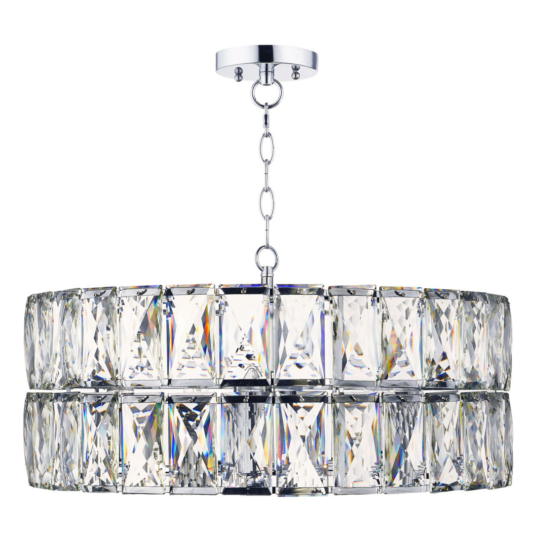 Isaacson 5 - Light Polished Chrome Drum Pendant
