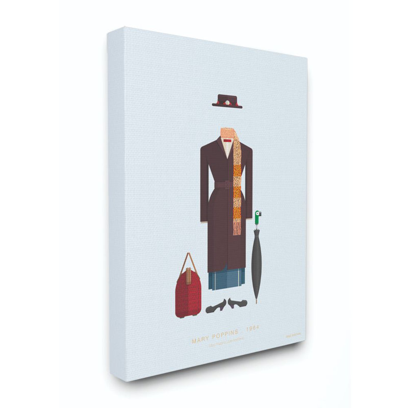 «Mary Poppins Famous People Char design Fashion», impression sur toile, H 20 po x l 16 po x P 1,5 po, Toile tendue