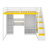 Multifunctional Loft Bed Featuring Built-In Stair Storage, Vanity Desk, Wardrobe, USB Ports & LED Lights-557326916