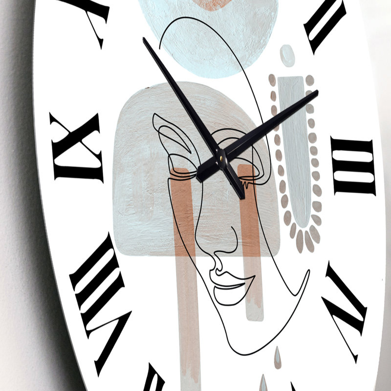 Minimal Compositions of Abstract faces V - Horloge murale moderne, Petit