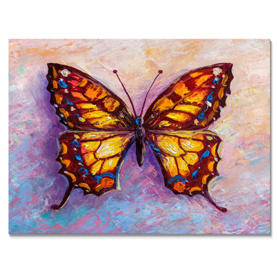 «Abstract Orange Butterfly II», reproduction sur toile flottante