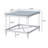 Square Tempered Mirror Acrylic Side End Table Chrome