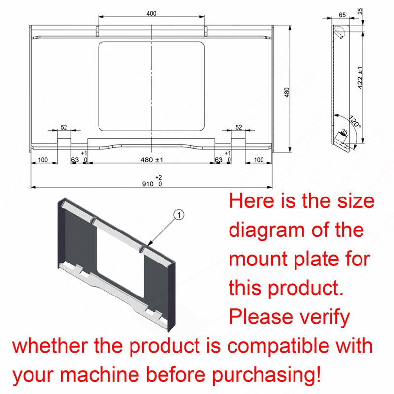 44" Small Skid Steer Hydraulic Pick up Box Broom Sweeper Attachments