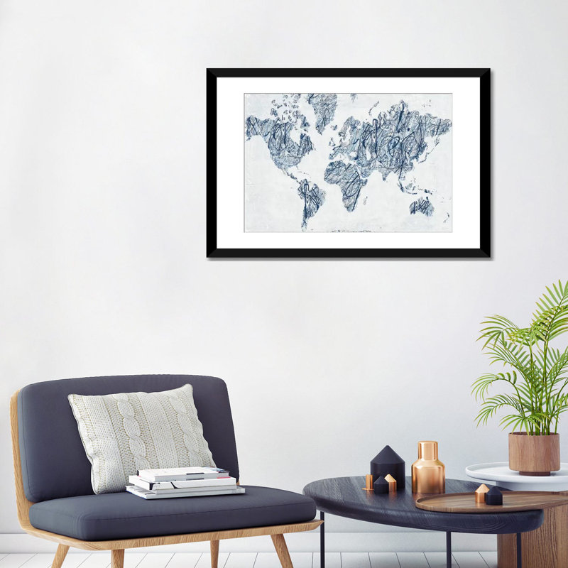 «World On A String» par Piper Rhue - reproduction d'art sur toile tendue, H 24 po x l 32 po x P 1 po, Papier avec cadre noir