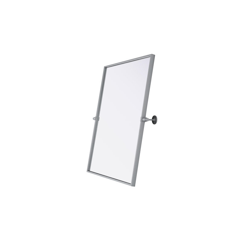 Amoura Pivot Mirror, Silver, 30" x 24"
