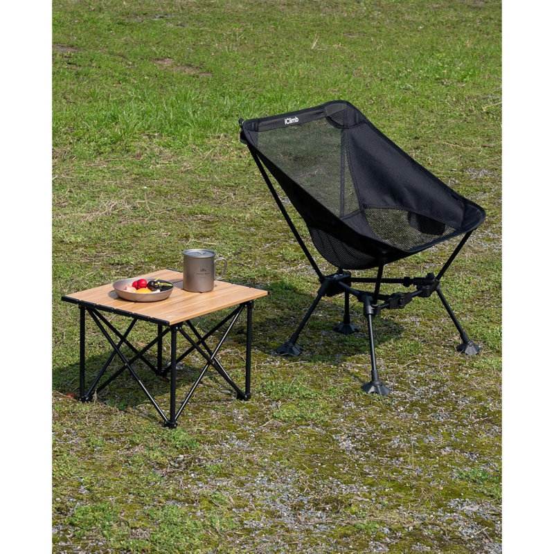 Table de camping pliante ultralégère avec sac de transport, L 16,1 po, Brown