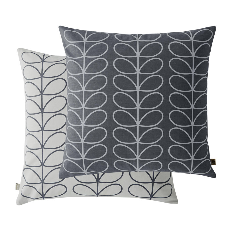 Small Linear Stem Cushion, Cool Grey