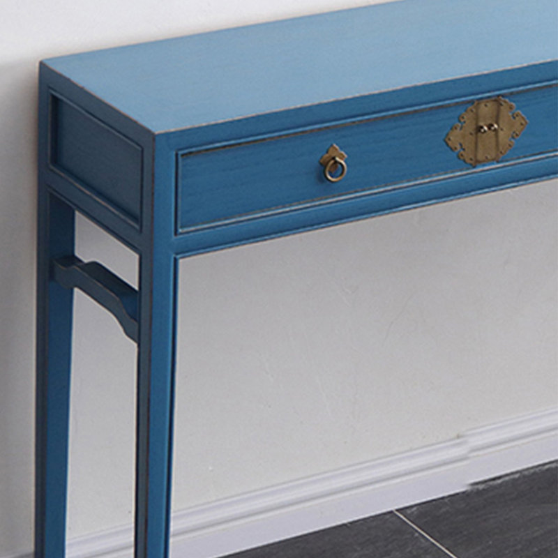 Retro Minimalist Console Table, Blue