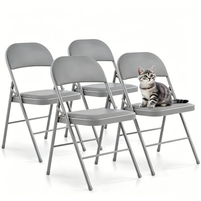Crossland PU Leather Padded Folding Chairs