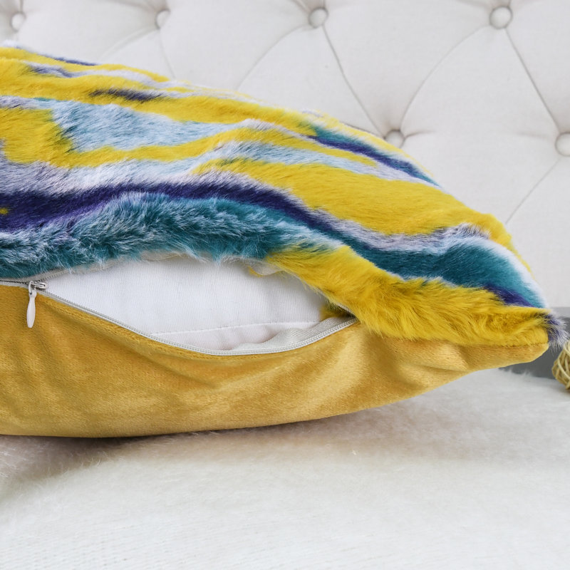 Abstract Backrest Cushion Cover, Teal