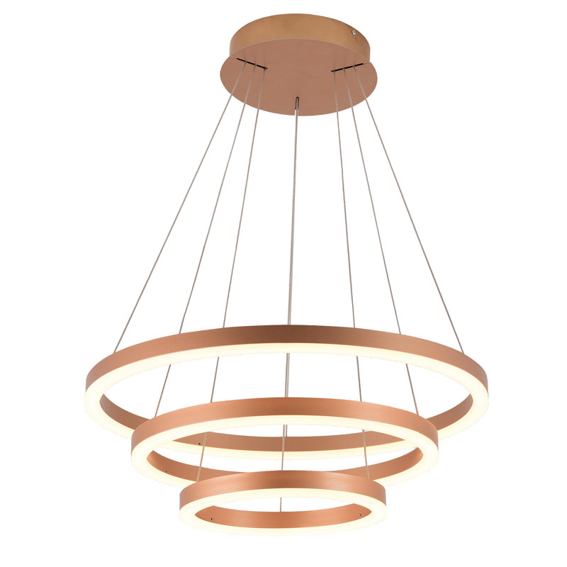 O'Donohue 3 - Light Brass LED Geometric Pendant