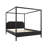 King Size Wooden Canopy Platform Bed with Headboard and Support Legs,Black-1530516374-1530516373