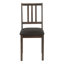 Chaise de salle à manger, ensemble de 2, latérales, rembourrées, cuisine, salle à manger, aspect cuir, pieds en bois, transitionnel