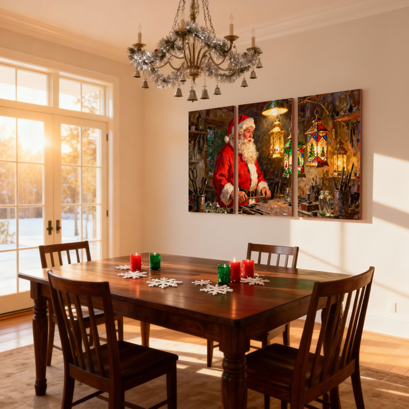Ensemble de 3 reproductions d'art sur toile, H 18 po x l 36 po