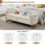 Banc de rangement moderne en velours de 66 po de longueur avec pieds dorés, poche pour accoudoirs et 2 coussins-357990912-343922331