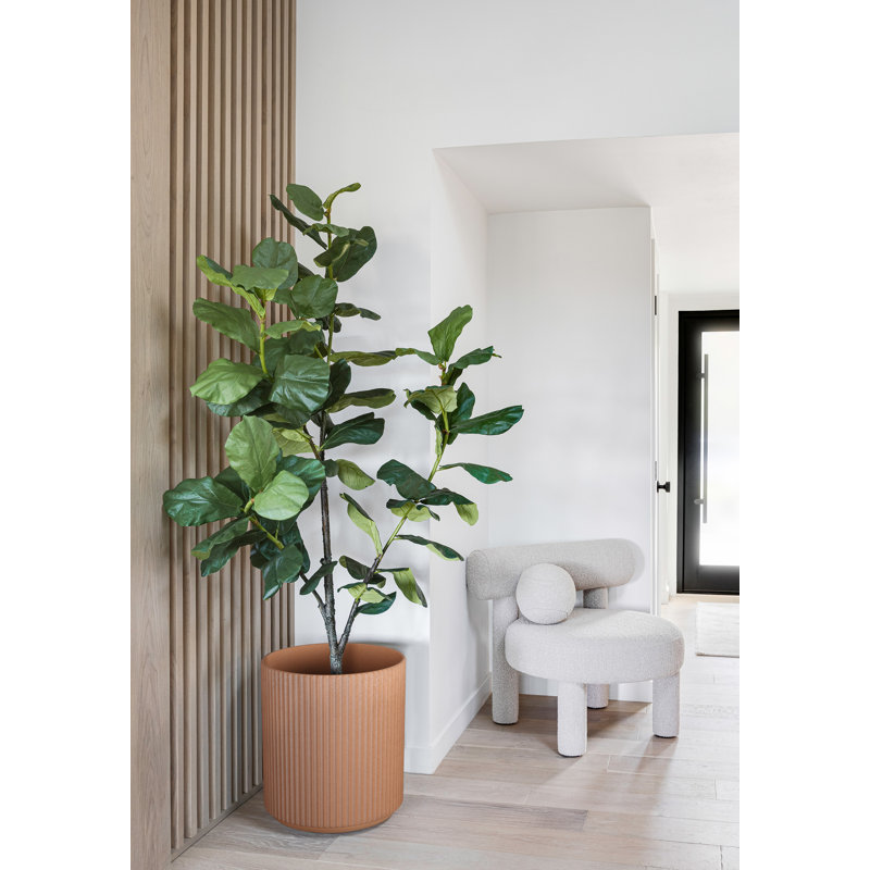 Pot à fleurs rond Demi Series, 1, H 19,75 po x l 18,5 po x P 18,5 po, Terracotta
