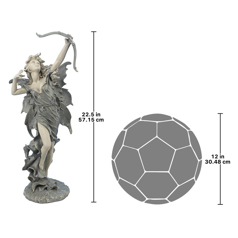 Rhiannon The Archer Fairy Statue, 22.5" H X 9" W X 8.5" D