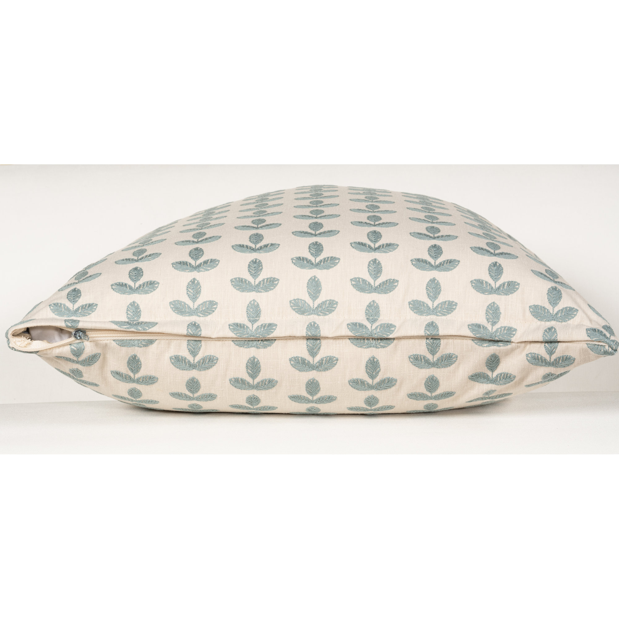 Birch Lane Trillium Throw Pillow Throw, Polyester, Sky Blue Floral, Square 22"