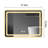 Bathroom Led Lighted Mirror - Fog Switch, Smooth Surface, Long Lasting Performance, Aluminium Coating, Long-Term Stability