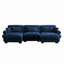 Canapé modulaire U_Shape avec deux repose-pieds amovibles, canapé d'angle moderne à 3 places avec coussins de taille, coussins décoratifs et accoudoirs Blostered, canapé convertible L_Shaped For Living
