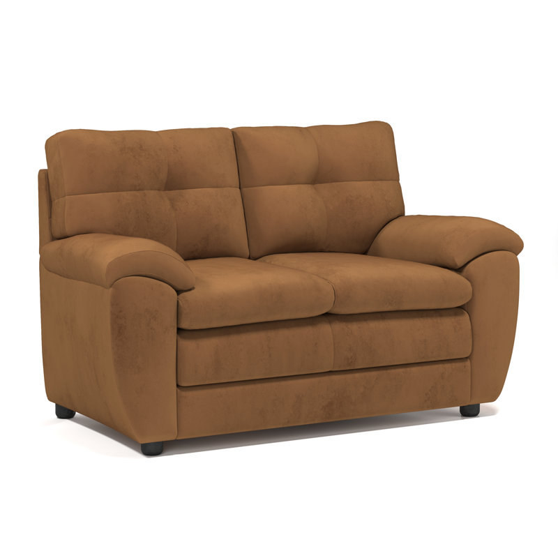 Kenn Upholstered 62.5'' Loveseat, Bulldozer Cinnamon